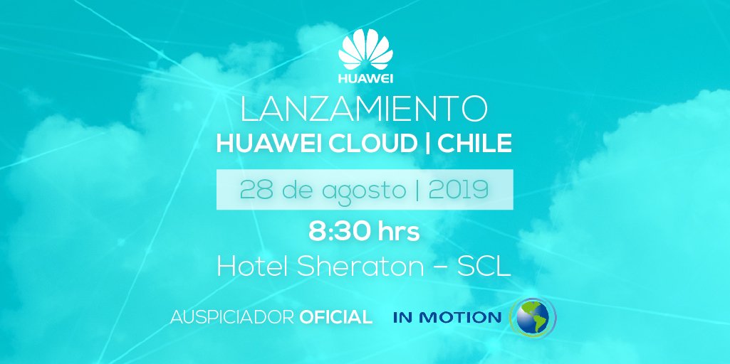 grupoinmotion_'s tweet photo. Mañana es lanzamiento de @Huawei_Cloud en Chile. Te invitamos a conocer la primera Nube Pública en Chile y todas la soluciones que trae Huawei al mercado latinoamericano, regístrate aquí >> https://t.co/jLQm9KtSbh 
#EventosInMotion #GrupoInMotion #cloud #Huawei #nube #IT #chile https://t.co/5vmQdwwih3