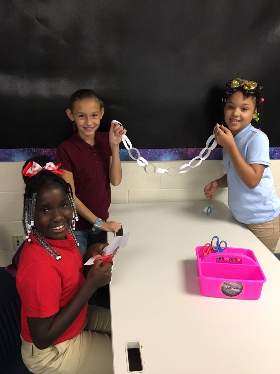 FLNASAlab's tweet photo. Student Space Explorers at Forest Lake are working as a team to create the longest tether possible for a stranded astronaut using only a single sheet of paper! https://t.co/ZrQ0eFzjzY