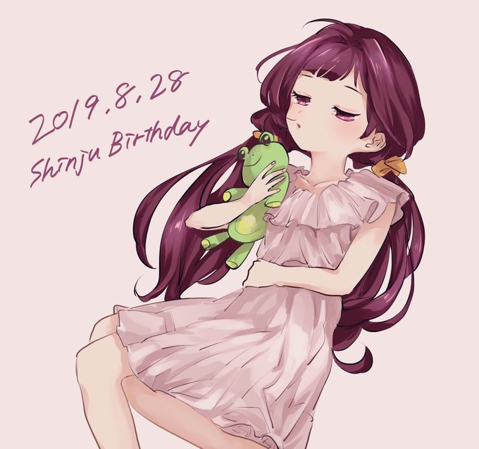 桃崎さんがTwitterに投稿した晴海シンジュ(ゾンビランドサガ)のイラスト。