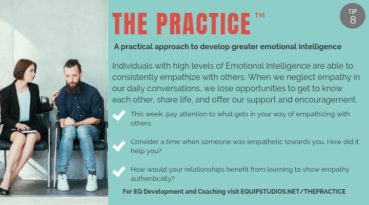 Looking for a practical approach to develop your #emotionalintelligence and make the most out of opportunities to connect with others? Try our Tuesday tip. #unlockinginfinitepossibility  EQuipStudios.net/THEPRACTICE