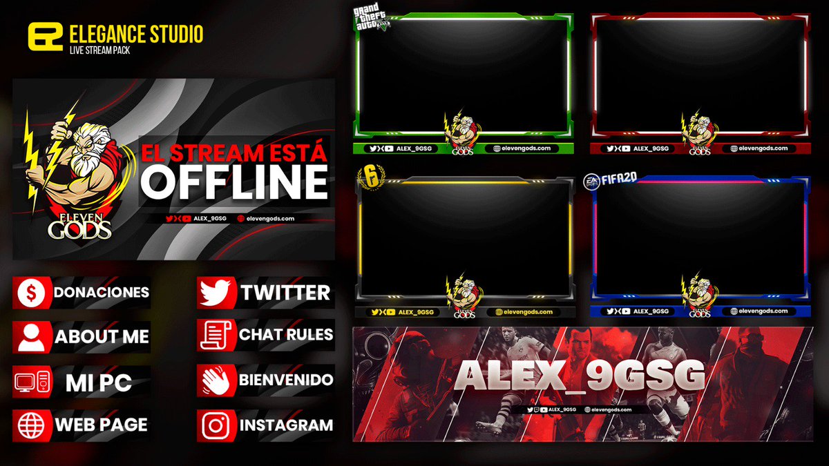 EleganceeStudio's tweet photo. #Presentacion #Twichpack #Header
Después de unas semanas de relax en redes , empezamos a subir todos trabajos que veníamos realizando.
Gracias a @Alex_9GSG por confiar en nosotros para su canal de twich!!ha sido un placer tratar contigo.
Pedidos al MD o WhatsApp 15% descuento! https://t.co/8ZjMwF7oge
