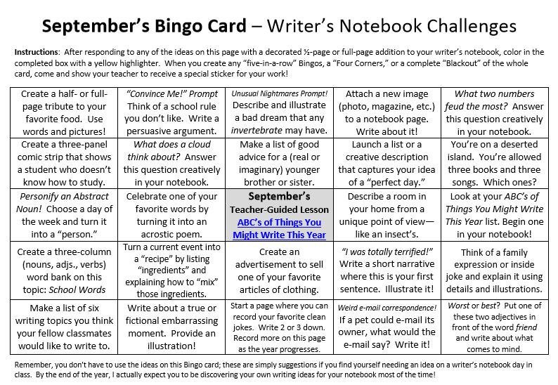 Corbett Harrison On Twitter Our September Writer S Notebook