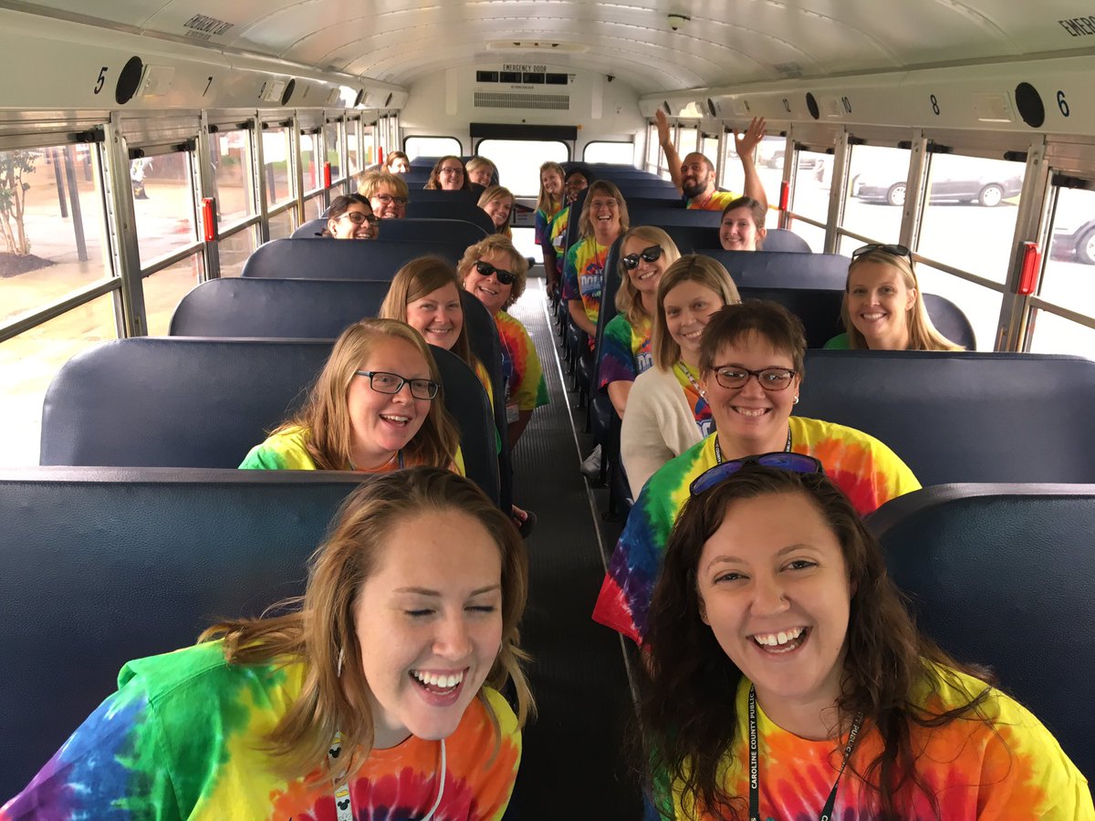 SusMcCand's tweet photo. Dolphins on the 🚌 heading to the county wide meeting. Meeting up with the rest of our pod at CR. Thanks Shane for bringing us! @CarolineCoPS #DESTreasures https://t.co/1MaX6crgX8