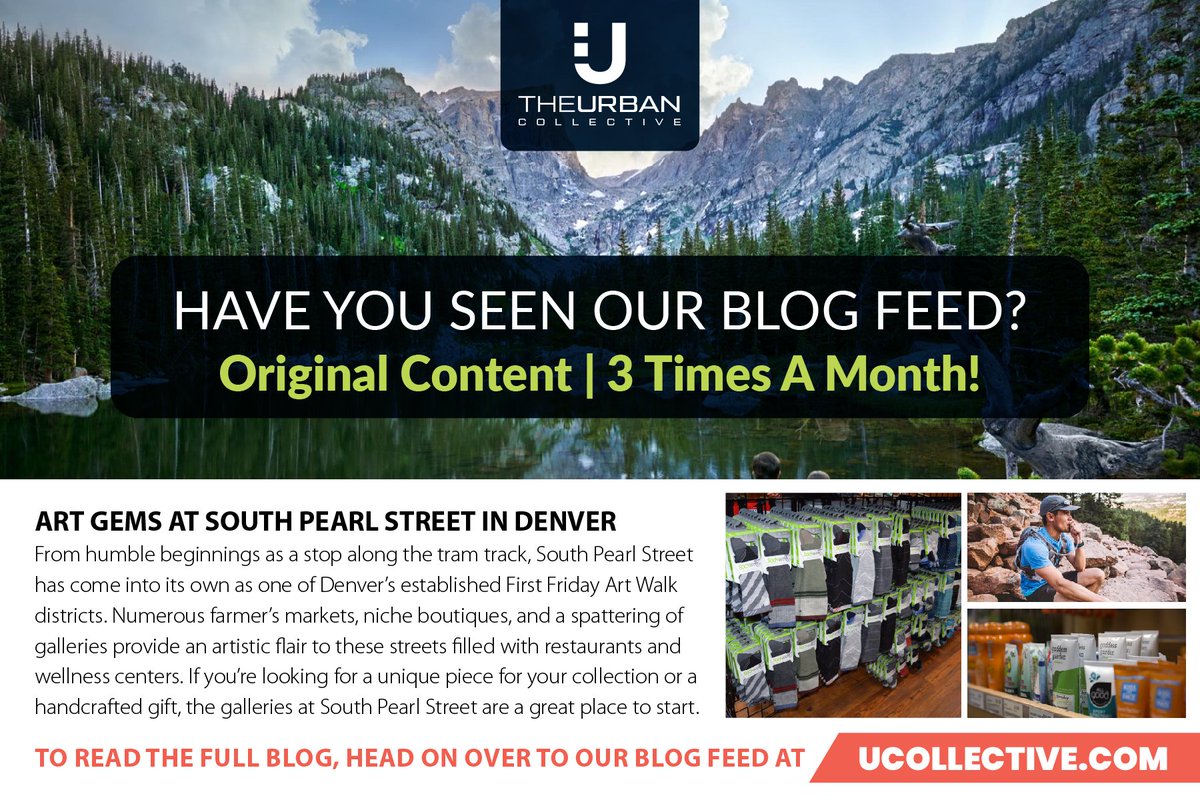 Have you seen our blog feed? Original content posted 3 times a month! Head on over you our blog feed to see what we've been sharing! 

ucollective.com/blog/