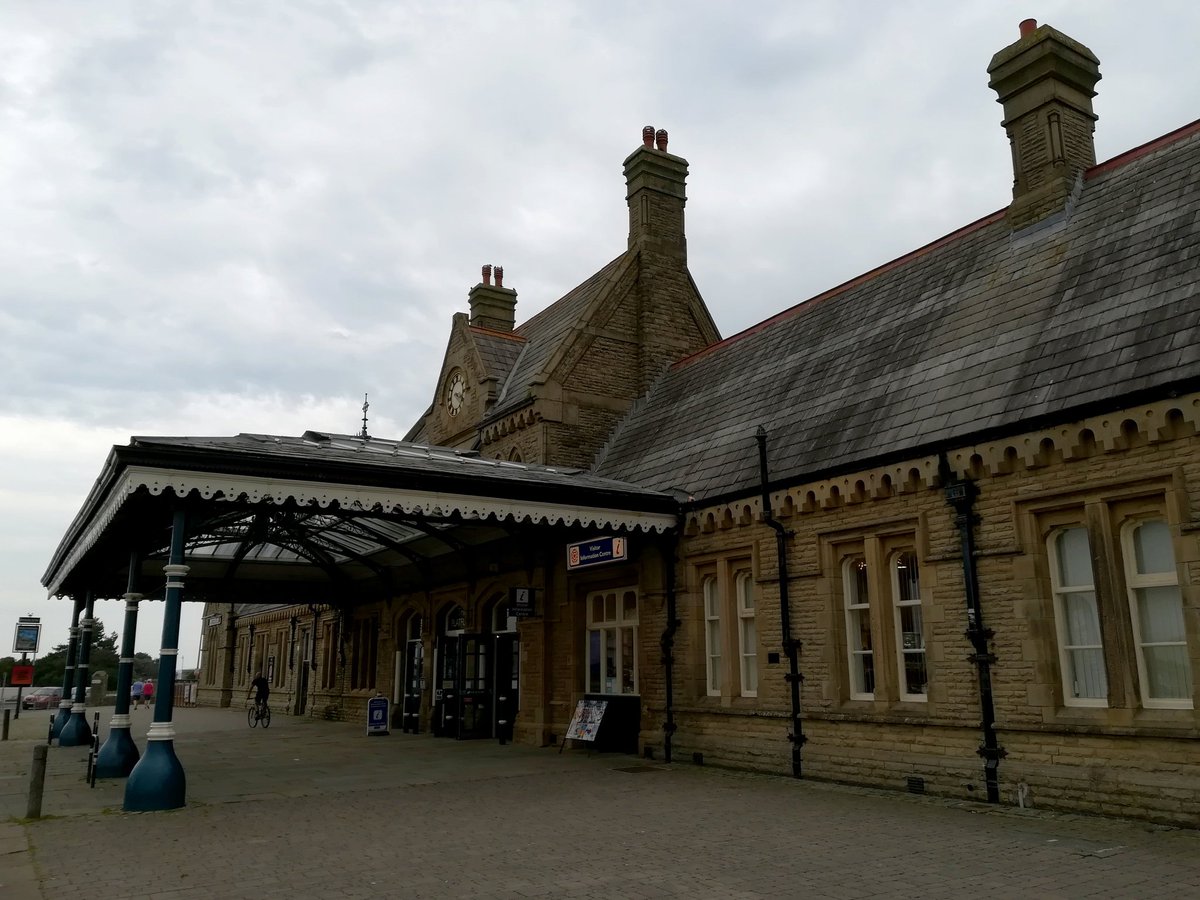PaulieOnTrack's tweet photo. I'm old enough, sadly, to remember this as the promenade station in Morecambe. They've preserved it well as a pub, entertainment venue and host of many a BBC Flog It production.. https://t.co/4qdu7dDRYi