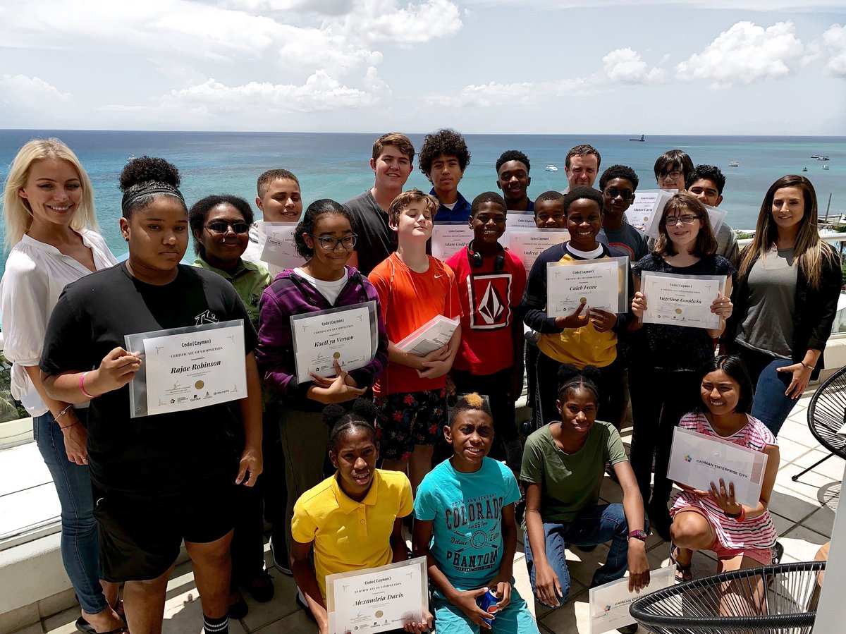 CEC_Cayman's tweet photo. We would like to congratulate the 20 students that partook in #YouthCodeCayman earlier this month at CEC. Not only did the students learn basic programming skills, but every student  was provided with a new laptop to continue their education in computer science! https://t.co/Cp4WJmmbpN
