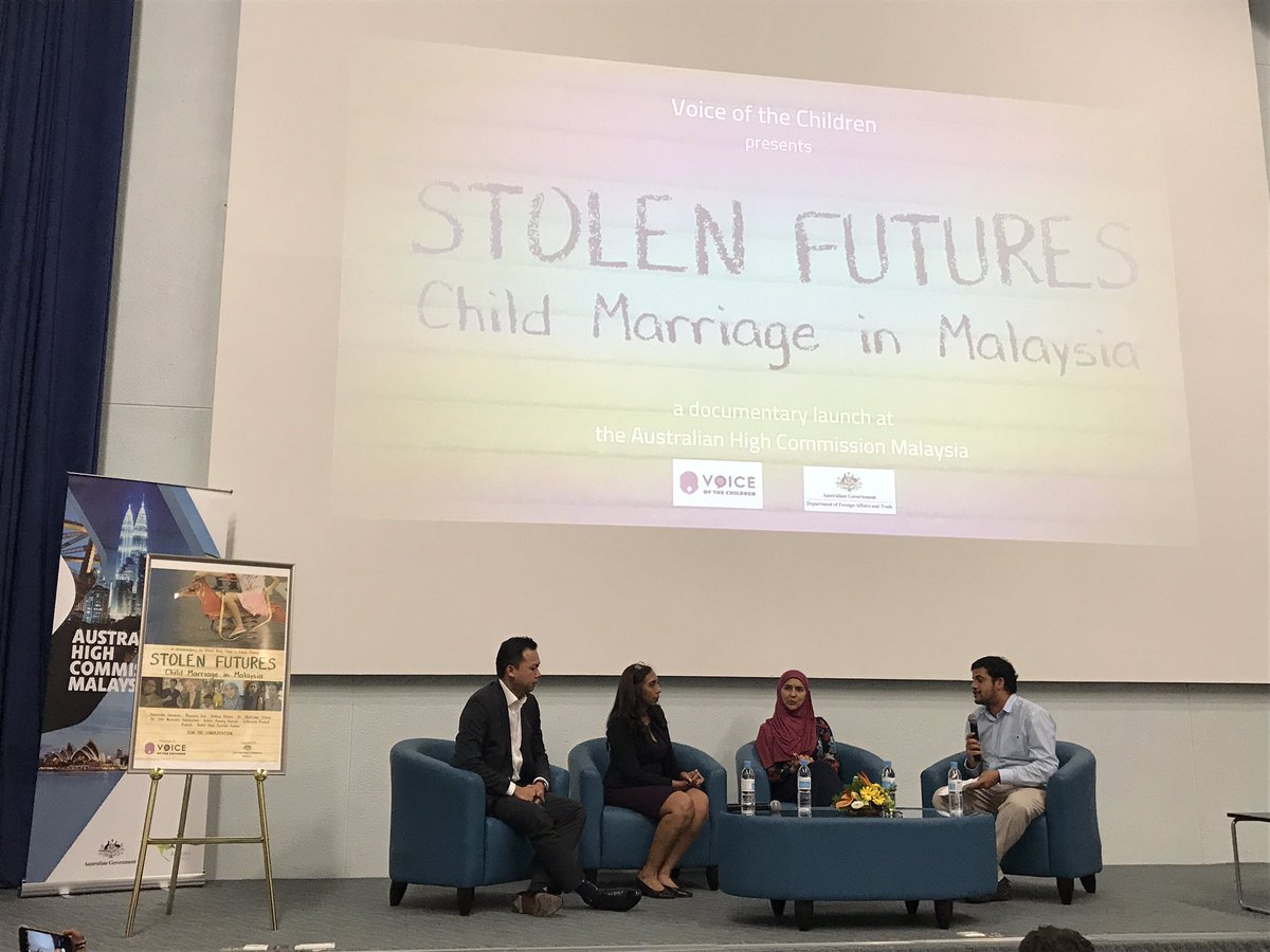 yeenseen's tweet photo. Well done @woonkingchai  and @AusHCMalaysia for the initiative to produce Stolen Futures to raise awareness on Child Marriage happening in Malaysia. #girlsnotbrides #CREATE #CENBET #beyondpolitics https://t.co/XKbONSJjLL