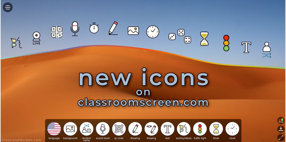 Nieuwe iconen op classroomscreen.com staan nu online!
