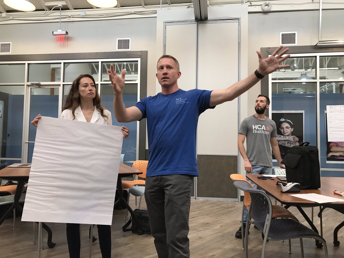 HONashville's tweet photo. Aaaand they’re off! Tech pros from @HCAhealthcare are stationed all over the city, volunteering to knock out tech projects for local nonprofits for IT Community Day. Let’s goooo! #HCACares #GeekCause #WhateverITTakes #GreatFutures https://t.co/uxJBqGTGqS