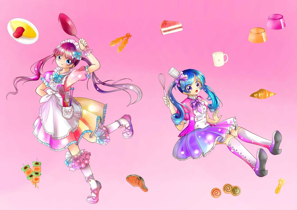 「レッツクッキング! #オリジナル #女の子 #イラスト #デジタル #キラキラ 」|ふみな(fumina)のイラスト
