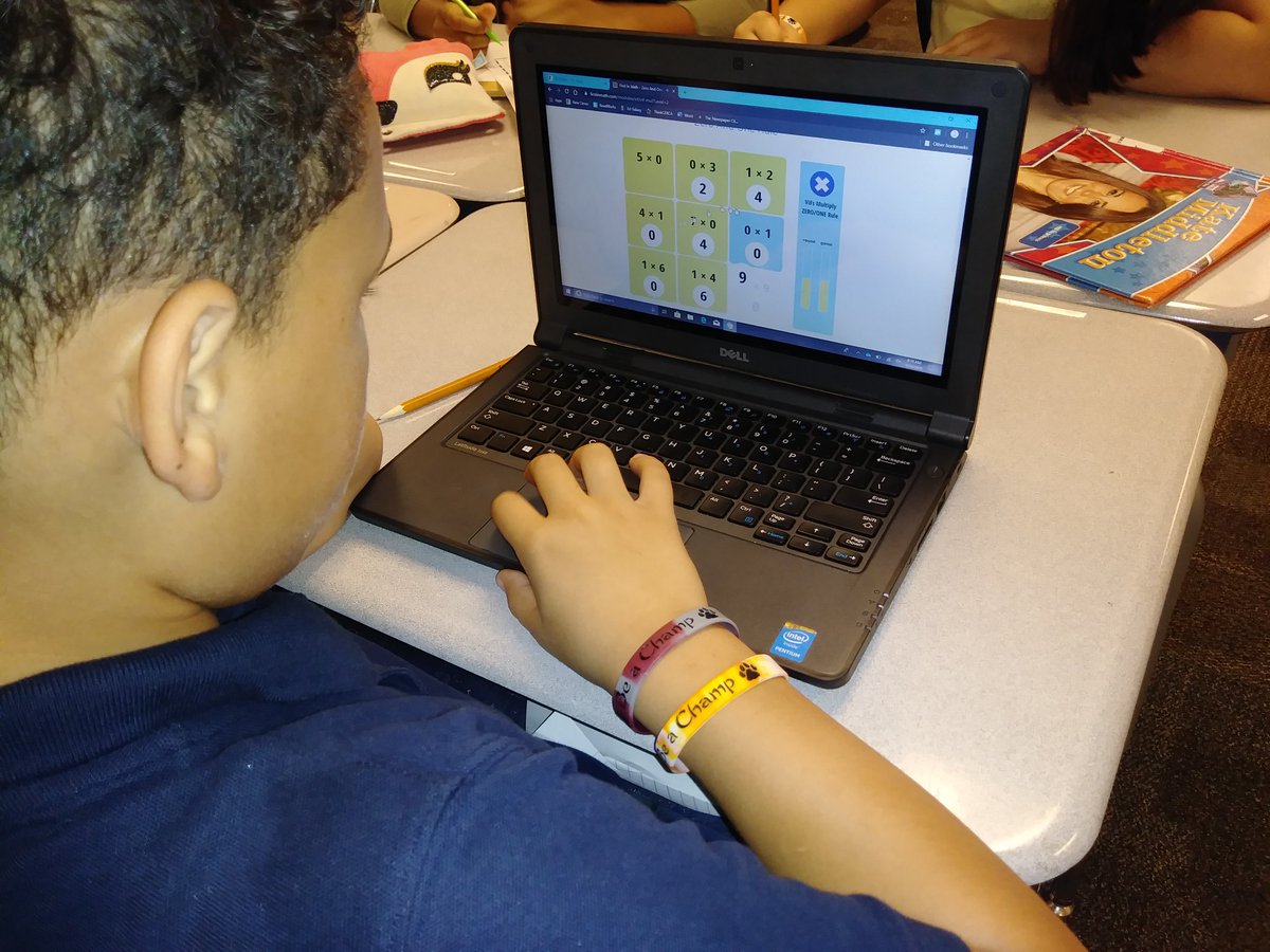 ByrdTeaching's tweet photo. Ms. Gibson's students @CJHicksElem are using @FirstInMath to increase their fluency. @MathRcps @RockdaleSchools https://t.co/Mhy3oiuj2f