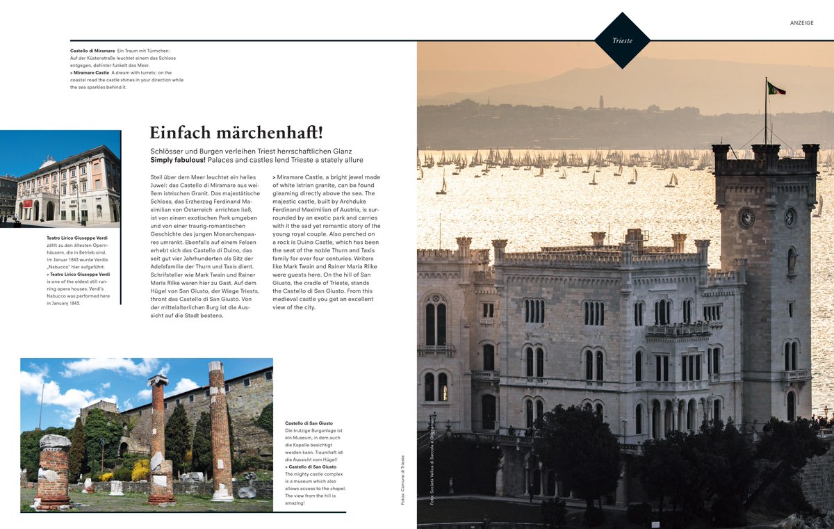 DiscoverTrieste's tweet photo. Avete volato ultimamente con Lufthansa? ✈️
Sul numero di agosto del magazine della compagnia un bel reportage vi racconta #Trieste, il cui @AEROPORTOTRS è collegato con Francoforte e Monaco di Baviera! :-)
ℹ️ Info voli > https://t.co/gq2mEy1TZf
#DiscoverTrieste #FVGlive https://t.co/Vb1OyCm7Be