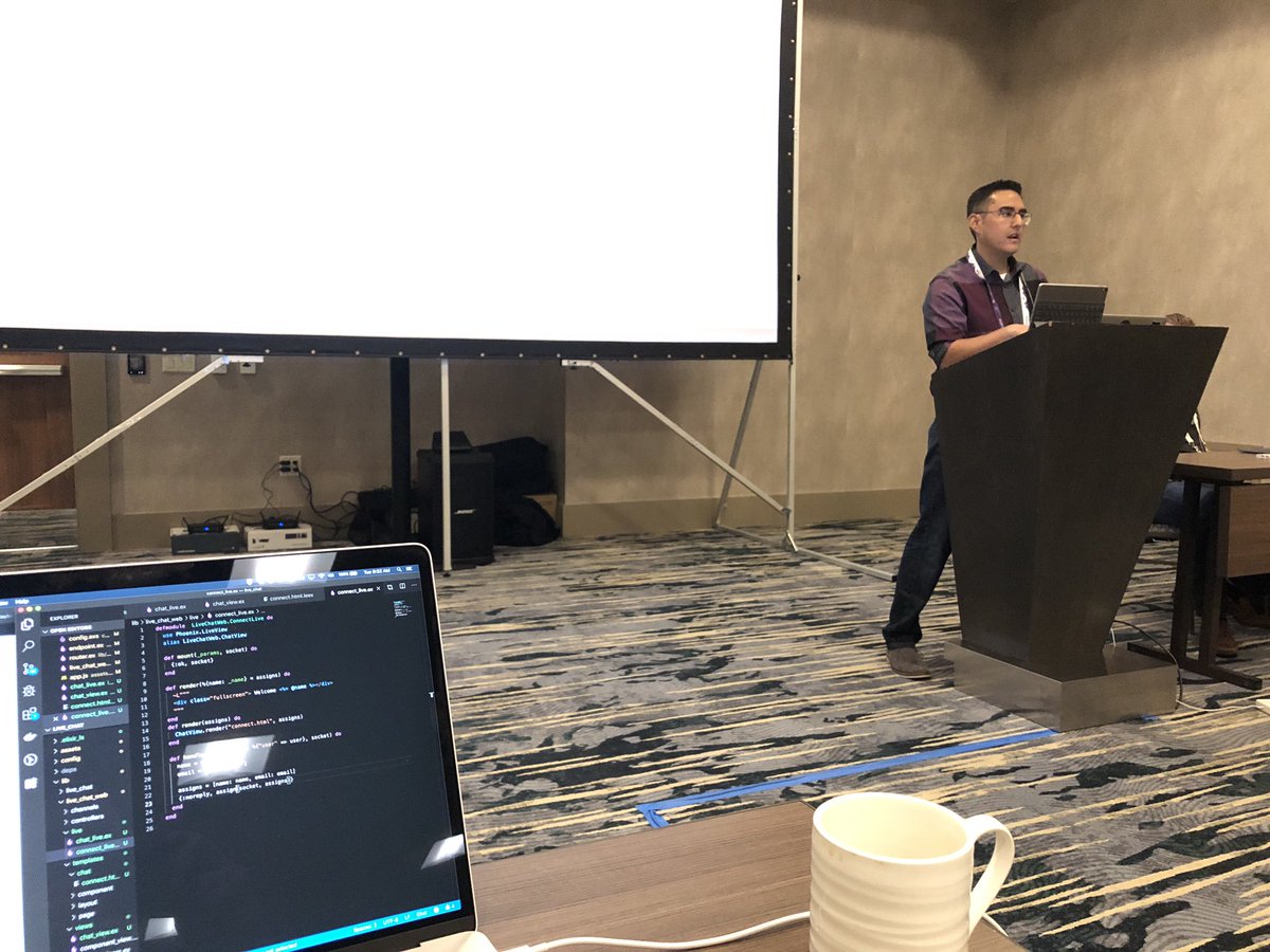 ChaseGilliam's tweet image. Live View with @_AlexGaribay at #ElixirConf2019