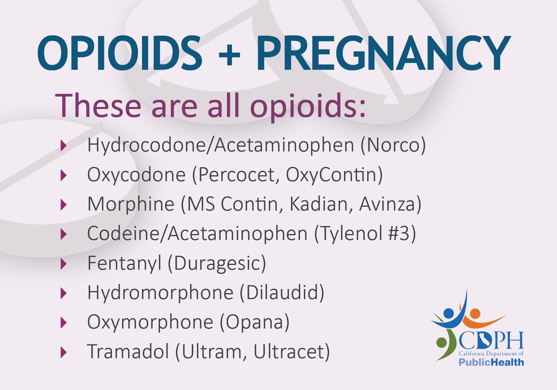 Ca Public Health V Twitter If You Are Pregnant Or Planning Pregnancy And Taking A Pain Medication Talk To Your Doctor Many Pain Medications Are Opioids And Can Become Addictive Https T Co Bklb084ivy Opioidsandpregnancy