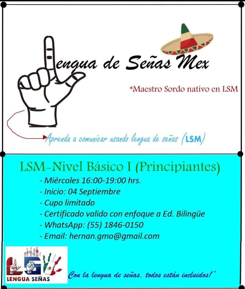 Se abre Taller de Lengua de Señas para romper barreras de comunicación con personas sordas! Inscríbanse y aprenderán un nuevo idioma en 3D!!!