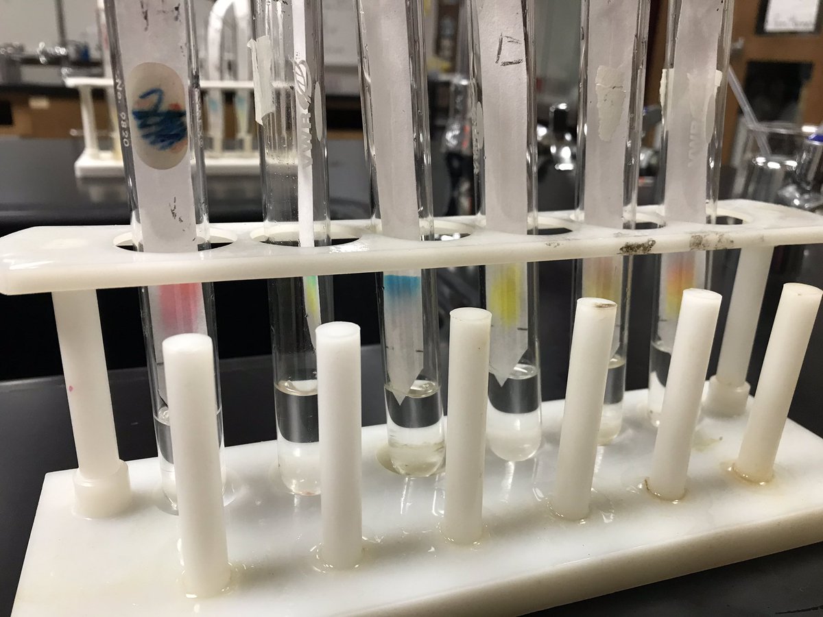 MHeimScience's tweet photo. Biology 2 working to identify different dyes in “M&N” candies #HeimCPBio2 https://t.co/FHWhsPRf1S