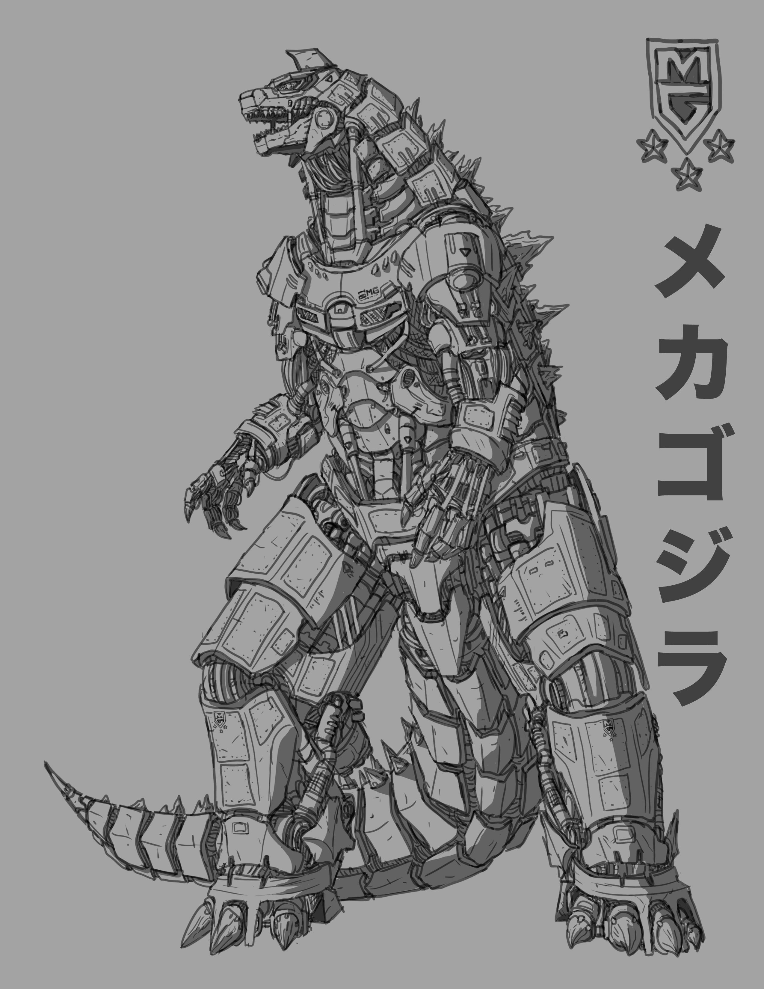 rintaro.arts | Godzilla＋shark 2021.08 #rintaroarts #7歳11
