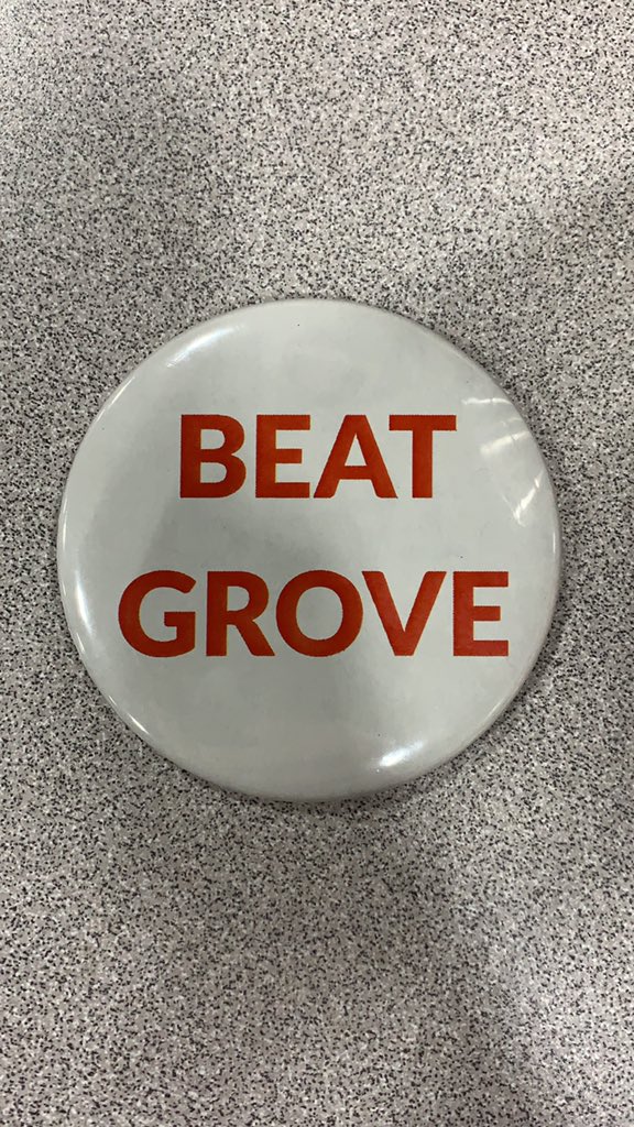 FIRST FOOTBALL GAME THIS FRIDAY @ home against Grove, Game starts at 7pm. If you would like to purchase a beat grove pin for 2$ talk to Lexie Neuenschwander or DM this page. You don’t get a button until you pay