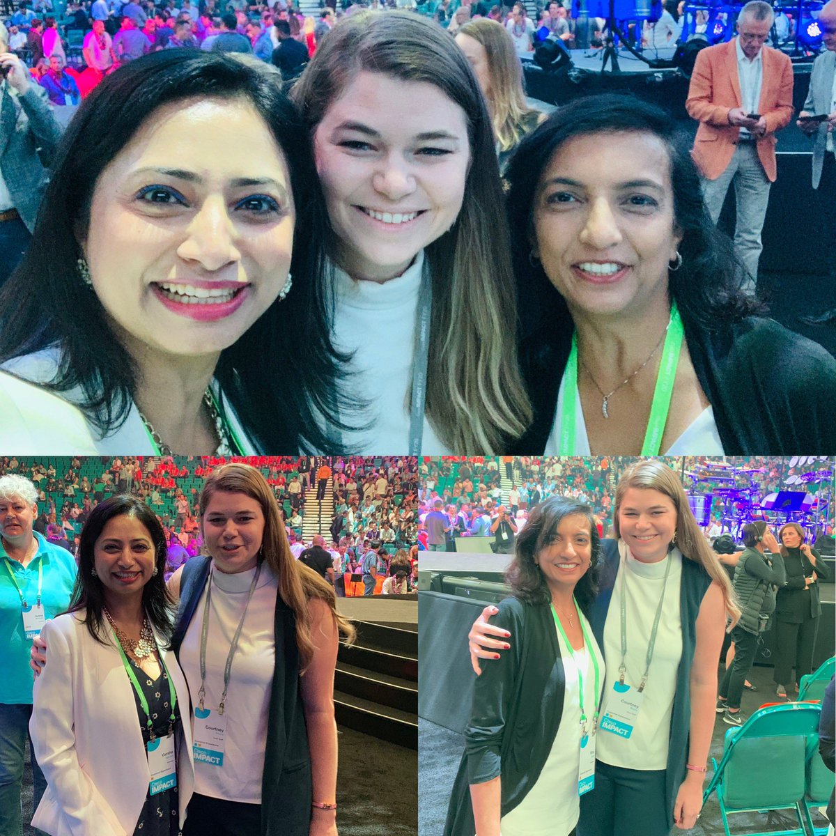 VarshaKanwar's tweet photo. Bright eyed, bushy tailed đ ... first timers at #CiscoIMPACT ready for opening #GlobalSession, with IMPACT veterans and extraordinary #CiscoCX peeps đđđ€©, to #BeTheBridge between Ciscoâs legacy and Ciscoâs future. #WeAreCisco #LoveWhereYouWork https://t.co/RBkHXnRg8e