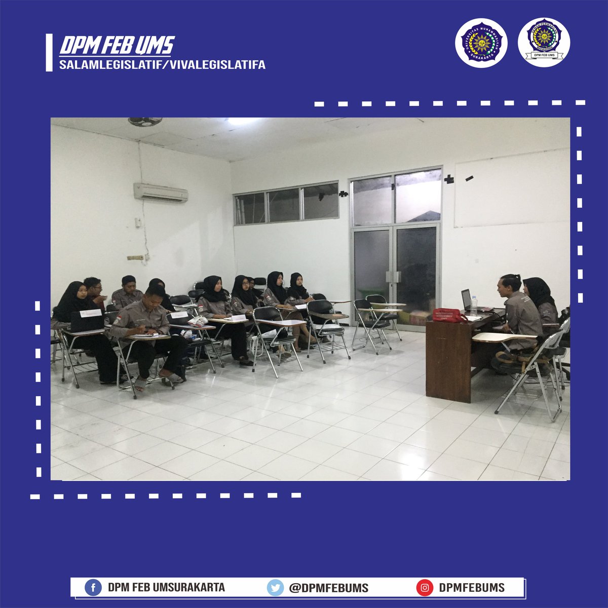 🇮🇩 Assalamu'alaikum Wr.Wb 🇮🇩 Alhamdulillah telah terlaksana Penyusunan Draft UU DPM FEB UMS periode 2019 pada tanggal 10 mei 2019.

#DPMFEBUMSSolutifdanBerkarakter
#VivaLegislativa!!
#Salamlegislatif!!
🇮🇩Wassalamu'alaikum Wr.Wb 🇮🇩