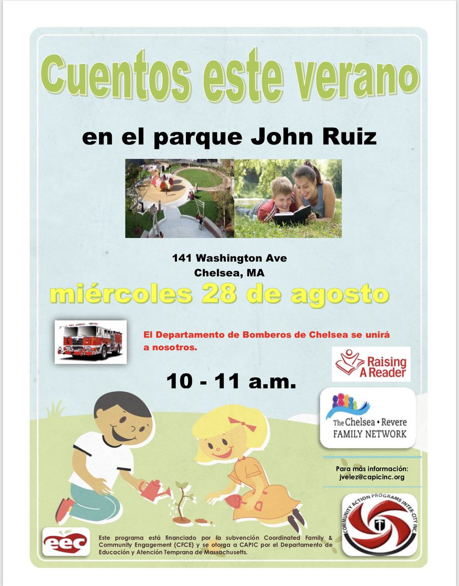 CFamilyNetwork's tweet photo. Join us for our last story time in the park tomorrow!!! @RaisingAReaderM https://t.co/9Dy8hS6bem