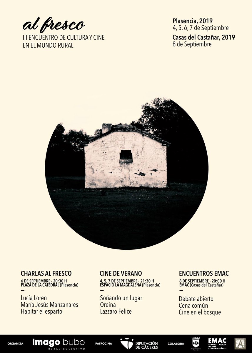 Nuestro compi <a href="/ImagoBubo/">Imago Bubo · Rural Colectivo</a>  no para, esta vez en Plasencia, allí nos vemos #alfresco