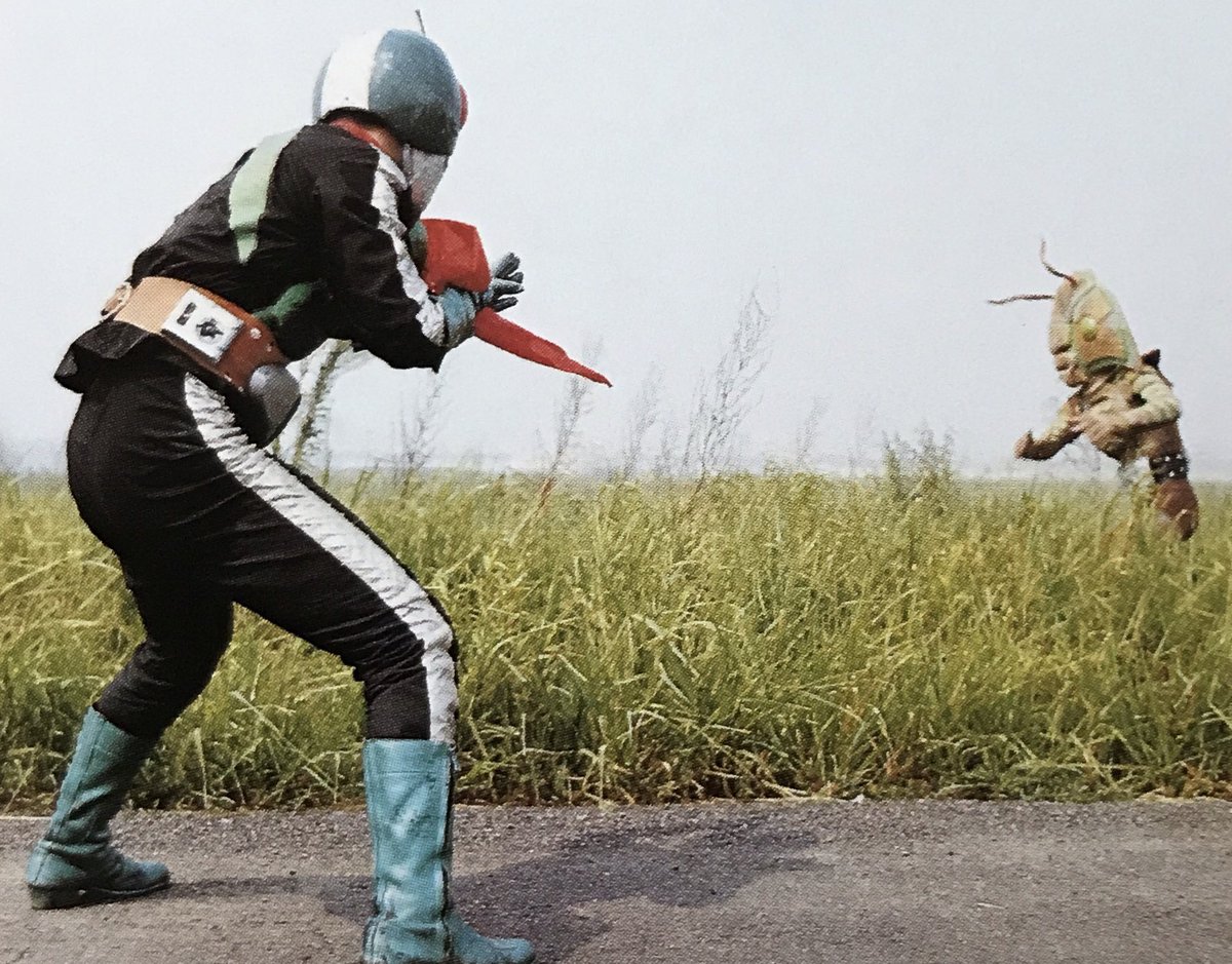 仮面ライダー」第30話「よみがえる化石 吸血三葉虫」よりライダー2号