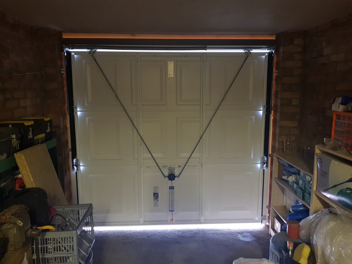 Here is a steel canopy door we have installed today! We supply Garador, Hormann &amp; Fort Doors for all our up &amp; over garage doors. 
We have many different designs and colours plus these can also come automated with 2 remote controls. nuneatongaragedoors.co.uk