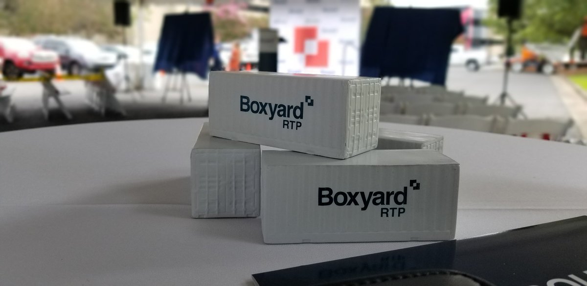 YorkProperties1's tweet photo. 38 #shippingcontainers, dog friendly, and laden with positive energy, food and entertainment, the #Boxyard at #RTP will be an amazing asset to our park. The boxyard's #anchortenant? @fullsteam ! We're proud to have a hand in activating the project.
#idigboxyardrtp #raleigh https://t.co/x2TdCrYPI3