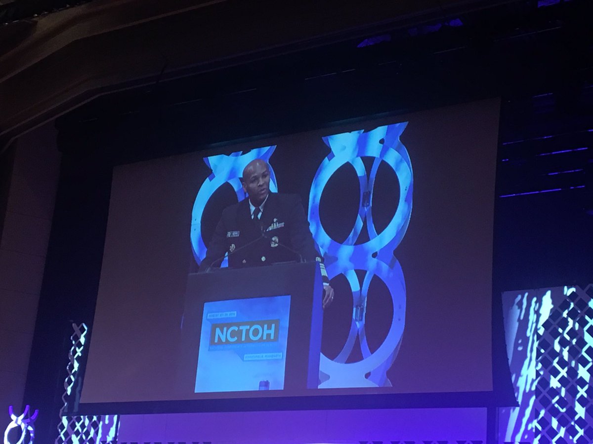 AbbeyJonesCHES's tweet photo. So excited to get to see @Surgeon_General speak in person at #NCTOH2019! Definitely left this Hoosier Tobacco Cessation Specialist inspired. 😊 https://t.co/a6bifRtmYA