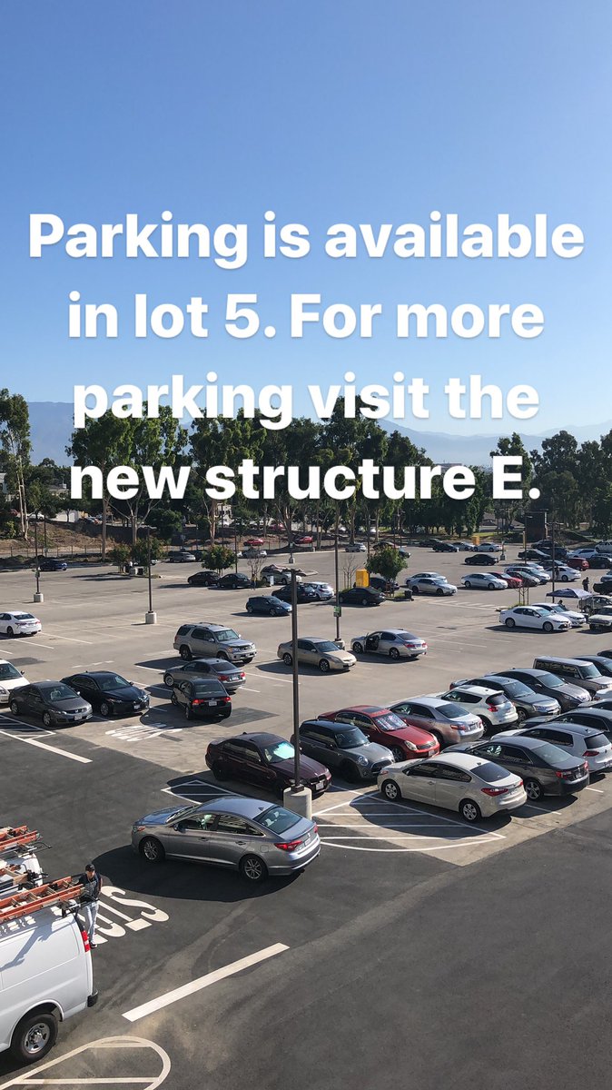 CalStateLA_Park's tweet photo. Parking is available in lot 5. For more parking visit the new structure E. #CalStateLAWelcome https://t.co/pAfClK95jh