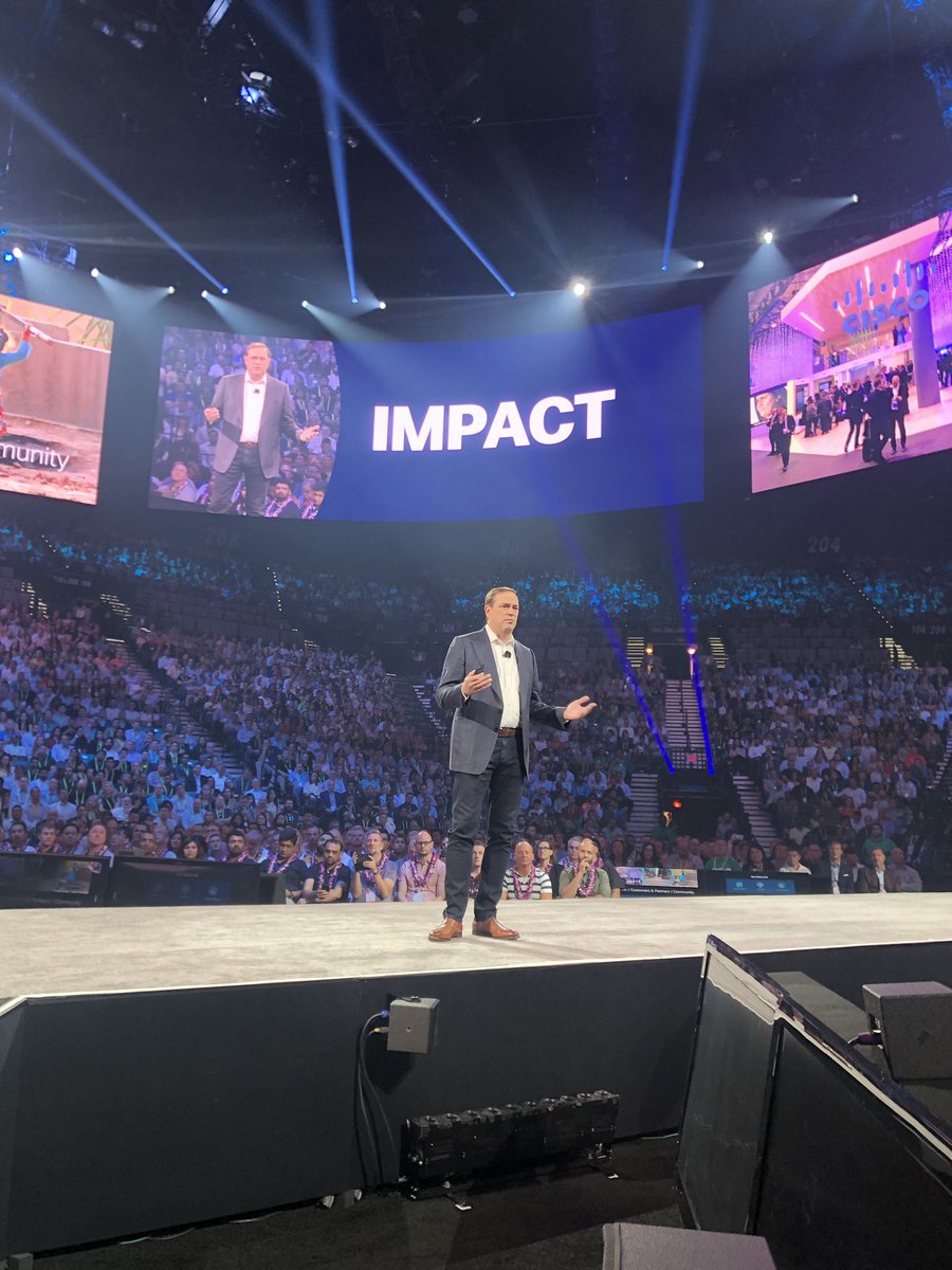 markpatt's tweet photo. Historic change in @ChuckRobbins 4 yr CEO tenure...and we’re “incredibly pleased but completely unsatisfied!!” @Cisco #CiscoIMPACT https://t.co/jIbrwudeUd