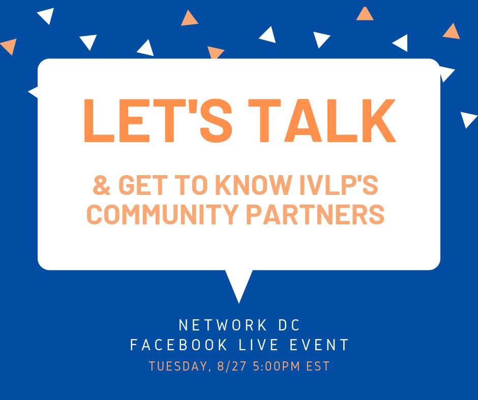 StateIVLP's tweet photo. Join us today at 5 PM EST for a Facebook Live conversation with community partners @GlobalTiesUS, @GlobalMinnesota and @IntlOrlando on #NetworkDC and how the #IVLP impacts local communities! https://t.co/HS9Lyi1nnK