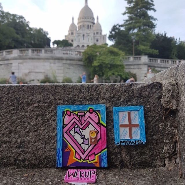 mows510's tweet photo. Wake Up! - I’m thrilled to have my first collaboration with the ubiquitous Parisian streetartist @wekupstreetrider. I love that he installed this just below Sacré Coeur where scenes from the film Amélie took place. Hope to see more collabs in Paris with … https://t.co/ElmqK4UtDj https://t.co/2SqgL54OJN
