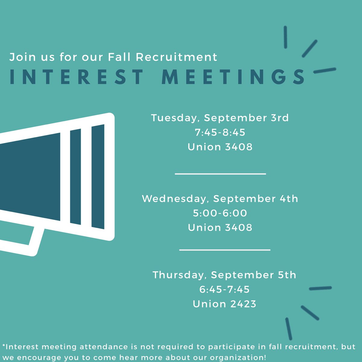 phisigmapiunc's tweet photo. Interested in Phi Sig? Come to our meetings next week to learn more about our organization and recruitment process! https://t.co/nMjdwXcdbG