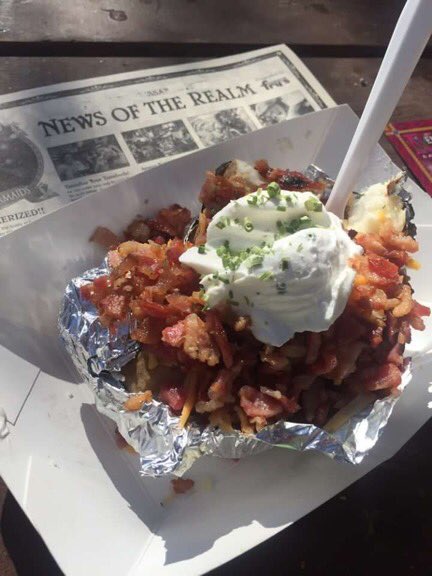 BestBaconFest's tweet photo. The Baked Potato Express is making a stop at this year's Pathfinder Bank Oswego Bacon Festival September 7th at the Oswego Speedway! #OswegoSpeedway #Bacon #oswegobaconfest #PathfinderBank #ILoveBacon #Bacon https://t.co/zIYwra6yfu