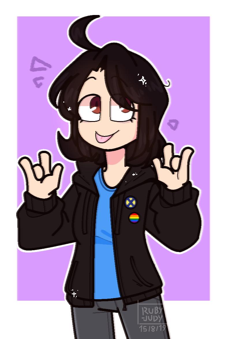 VanillaTea7's tweet photo. new look and new haircut!!💜✨

#myart #me #persona https://t.co/L5Jjhqr7X6