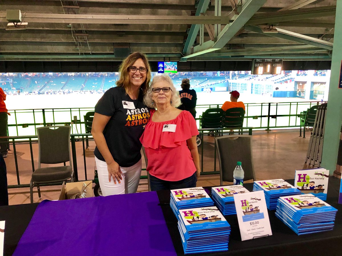 jlbeez's tweet photo. Honored to have presented The @astros Foundation royalties from #Hisforharvey for ongoing relief efforts on the 2nd anniversary of #HurricaneHarvey. Thank u #Astros @TwilaDCarter &amp; Anita Sehgal 4 EVERYTHING! Thanks to Melinda Esco &amp; team @TCUPress &amp; illustrator @eddienfriends. https://t.co/qVDgNH6PuM