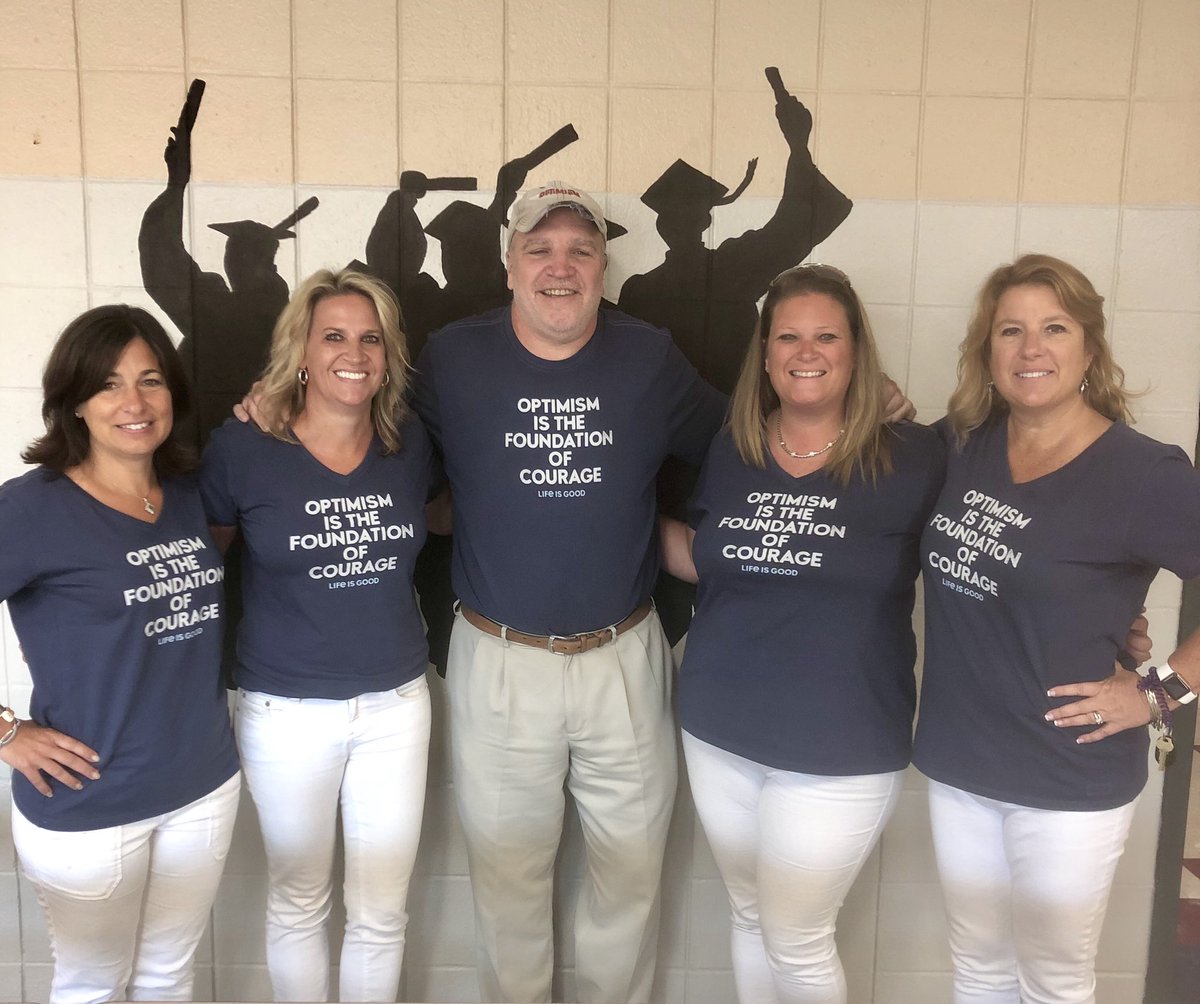 MonetteStacy's tweet photo. Choosing optimism today and every day! LPS admin ready for the school year to start! @n_reed3 @MrsKnowlesVP @lLisaNemeth @PrincipalTWelch @thgaz @Lifeisgood #chooseoptimism #lifeisgood @LudlowPublicSch https://t.co/KQLq6SMfgU