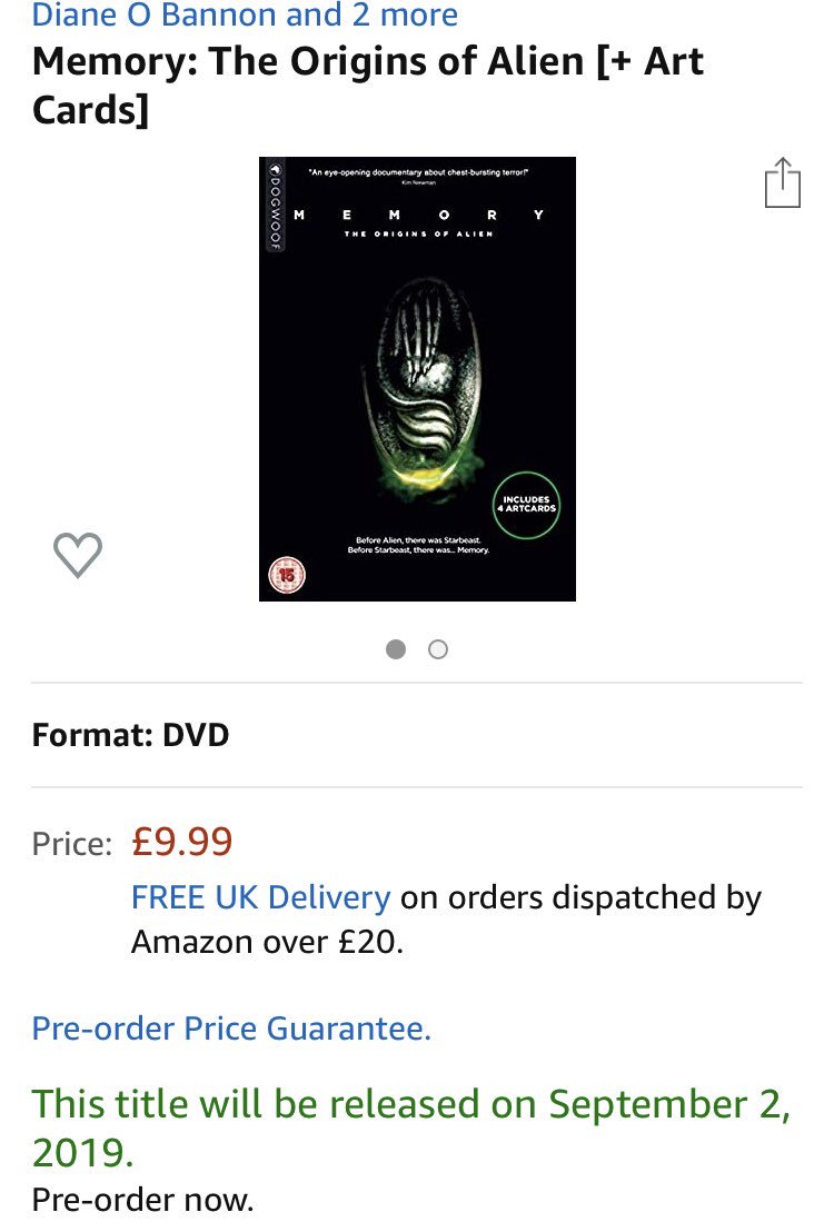 BlackshardBeaut's tweet photo. I literally couldn’t pass this up and preordered Memory - The Origin of Alien. Releasing on 2nd September! 💚 #xenomorph #memorytheoriginofalien #alien #HRGiger#RidleyScott https://t.co/0ndHOZW06s