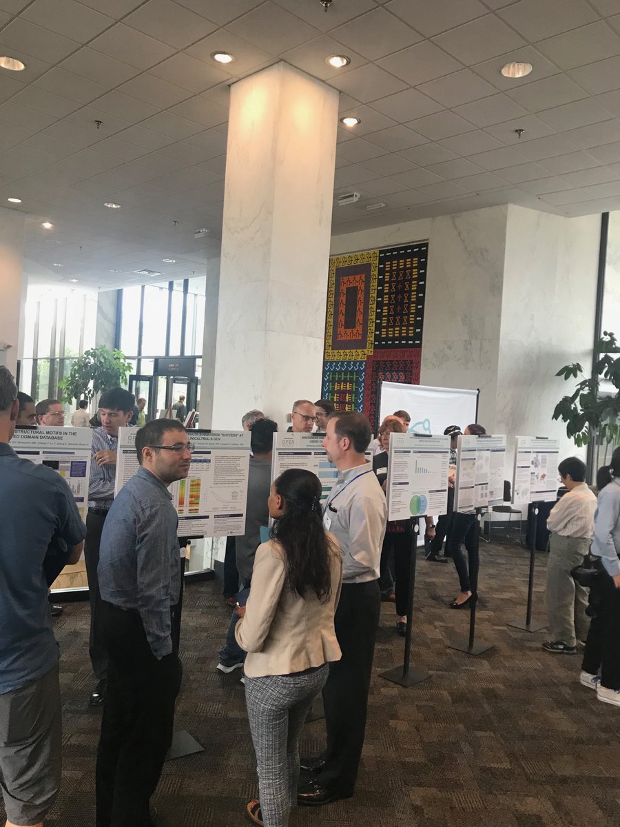 NLM_NIH's tweet photo. #datareadyNLM staff show off their knowledge by participating in a Data Science Poster Gallery! https://t.co/f667HVxzN3