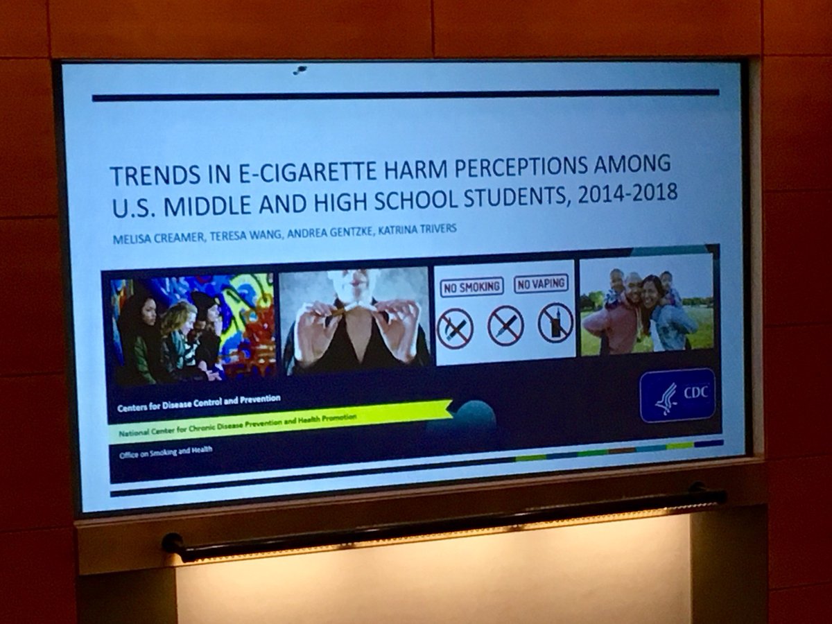CDCTobaccoFree's tweet photo. Subject matter experts from @CDCgov Office on Smoking and Health are in MCC Auditorium Room 3 talking about the latest trends in e-cigarette use and how to reduce use among youth. #NCTOH2019 https://t.co/ebKE2OAliq
