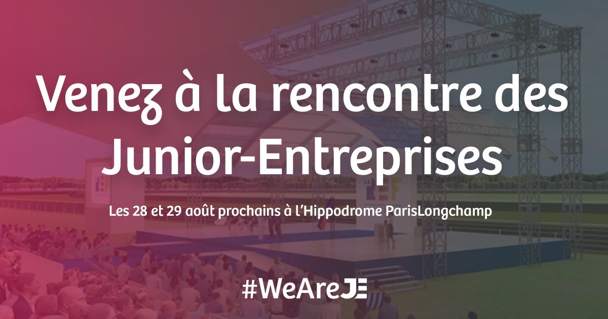 Les 28 &amp; 29 août prochains la <a href="/cnje/">Junior-Entreprises</a> sera à #LaREF pour présenter les #JuniorEntreprises 

Venez découvrir un concept unique, précurseur dans le service aux entreprises et dans l'insertion professionnelle des jeunes !

Pour plus d'infos : bit.ly/2U374xo

#WeAreJE #50ansJE
