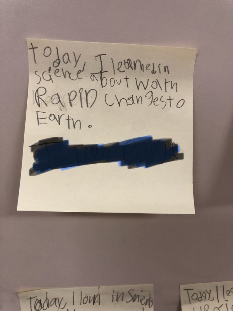 CSquared25's tweet photo. Informative assessment during Science today!! Great tool to see if I need to reteach! @AliefISD @ChambersScience @TJloves2read1 @Chambers_Elem with the use of a #sentencestem students were able to complete the assignment! @MrRivera59 https://t.co/qMldAH9ZRm