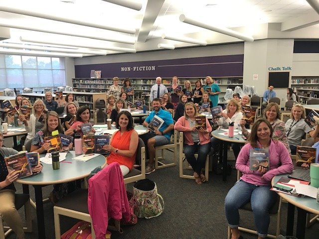 CCPSk12's tweet photo. Teachers from Cranberry Station and Ebb Valley working with the authors of Notice &amp; Note, Kylene Beers and Robert Probst. https://t.co/SbmqHo6KhC