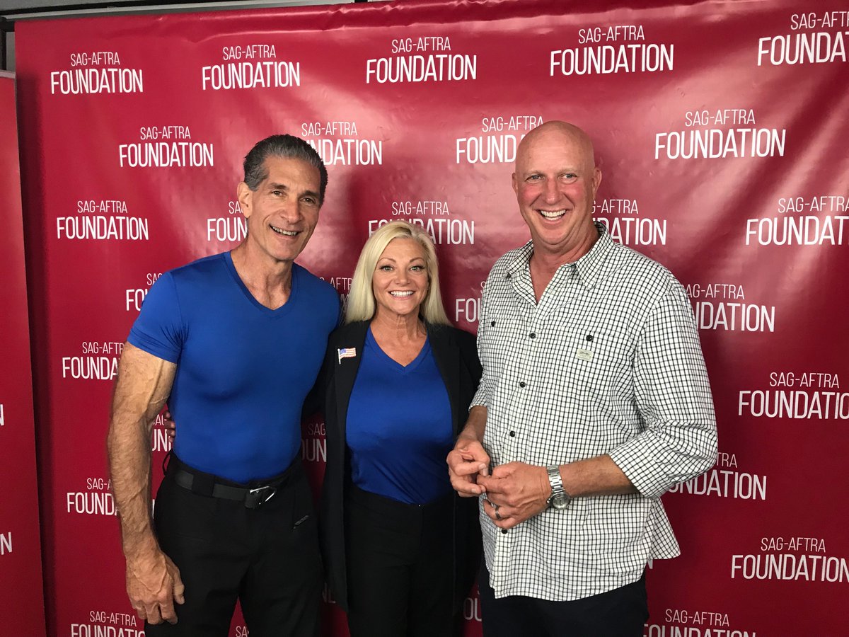 sagaftraFOUND's tweet photo. We had a kick-ass panel with 3 awesome Emmy nominated stunt performers including #PeeweePiemonte &amp; 
@MsJulieMichaels who both work on @SEALTeamCBS and #CharlieBrewer from @swatcbs. 👊 https://t.co/ft9KeWYpjG