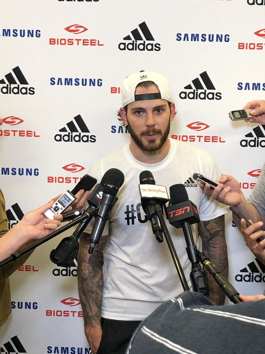 SiriusXMNHL's tweet photo. Tyler Seguin @DallasStars @tseguinofficial on @SiriusXMNHL with @GordStellick @DaveAMcCarthy LIVE from the 2019 @BioSteelSports Pro Hockey #CAMP #GoStars #BioSteelCamp #BioSteel #DrinkThePink https://t.co/fEvbPV299R