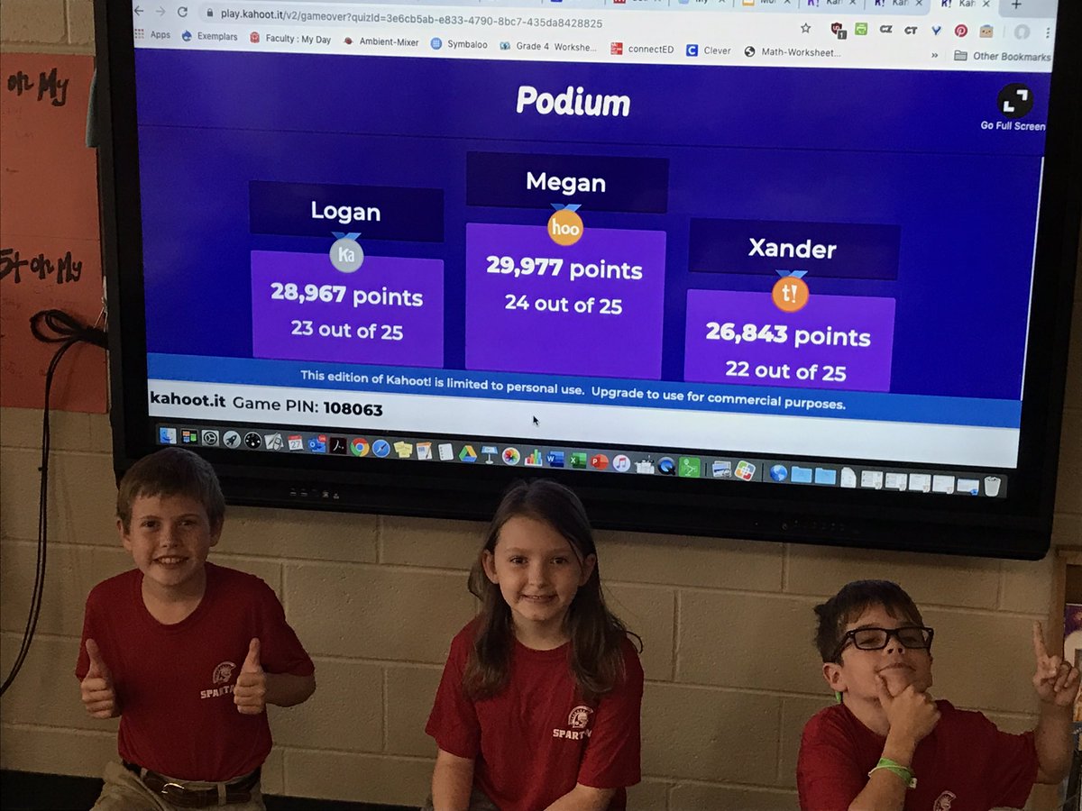 HuberD5's tweet photo. Competition was fierce today as we practiced place value using @GetKahoot! 🏆 #gacelem https://t.co/kyiIjtH4dG