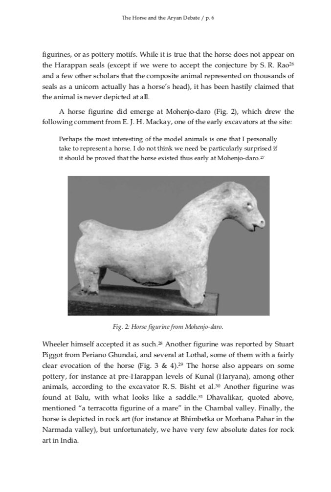 14/n Horse figurine were discovered from Mohenjodaro & Lothal.It will be foolish to believe that People of Indus-Saraswati Civilisation sculpted them without ever seen them.