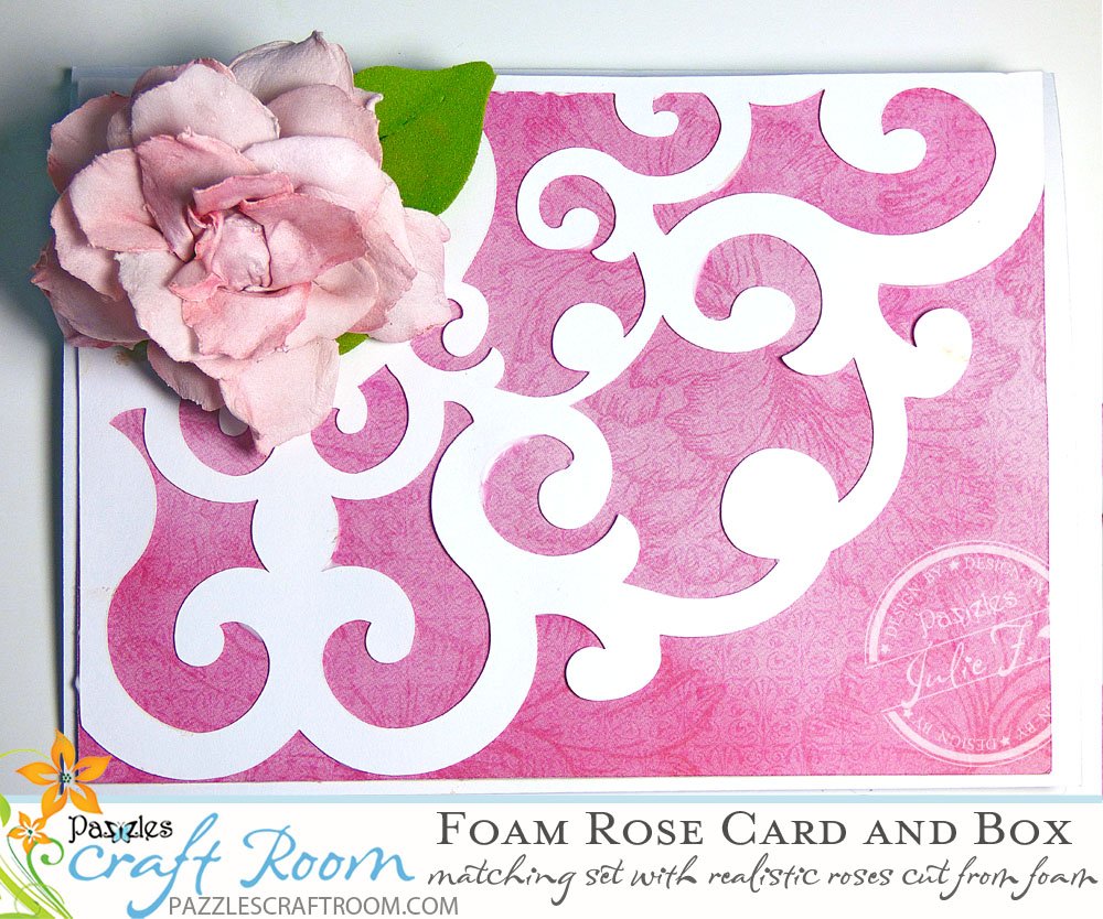 Pazzles's tweet image. This beautiful set by Julie Flanagan includes a one-piece box and lid, embellished with a large foam rose and a matching card with a smaller crinkled foam rose. The box can be used as a mailer for the card or as a gift box for a sweet or healthy treat.
pazzles.net/wordpress/2019…